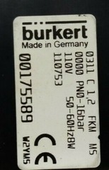 BURKERT 00175589 NEW OPEN VALVES 0311 C1,2 FKM MS 16BAR 110V 50-60HzBW 00175589