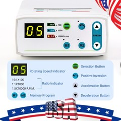 AZDENT Dental Brushless LED Electric Micro Motor 4 Holes 1:1/1:5/16:1 E-Type