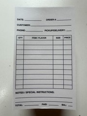 Restaurant Order Pads 3×4 100 Sheets Blank Guest Check Books Pack of 8