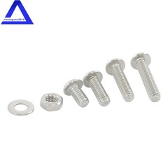 600PCS M3 M4 M5 M6 Stainless Steel Flanged Bolts and Nuts Kit,16 Common Sizes