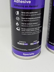 (2) 3M Polystyrene Insulation 78 Spray Adhesive Clear, Net 17.9 Oz Double Pack