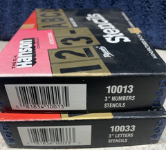 Hanson 3″ Number & 3″ Letter Brass Stencil Set (NEW) 10013 & 10033