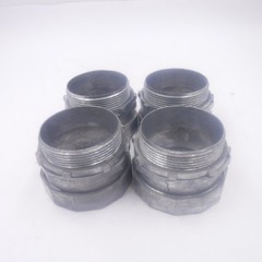 4 Pack 3″ Trade Size Diecast Zinc EMT Concrete Tight Connector 257DC2