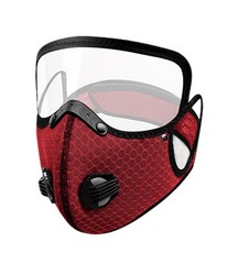 Lightweight Cycling Face Mask with Eye Shield Breathing Valve Replaceable Fil…