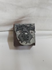 Vintage 1920s Art Deco “Beauty Culture” Flapper Girl Letterpress Printing Block