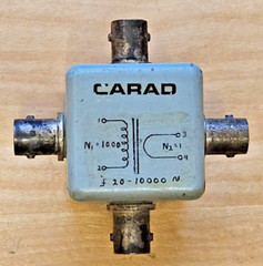 Carad Transformer Catalog No 1321 249 Ratio 1:1000 F=20Hz-10KHz BNC(f) 4-Ports