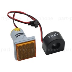AC 60-500V 0-100A 22mm 3-in-1 Voltmeter Ammeter Digital Volt AMP Frequency Meter