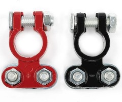 2Pcs Automotive Battery Terminal Clamps, Corrosion Resistant Positive Negative C
