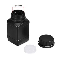 5 x Plastic Lab Chemical Reagent Bottle 250ml/8.45 oz Wide Mouth Sealing Black