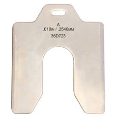 APPROVED VENDOR 36D723 Slotted Shim,Tabbed,0.01″ Thk,2″ L,PK20 36D723