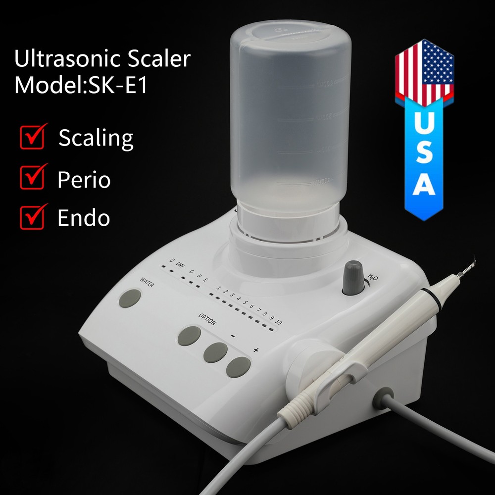 US! Cavitron Dental Ultrasonic Scaler fit EMS +Handpiece+Tips+Bottles SK-E1 NEW