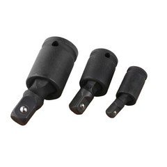 3PCS Impact Rated Universal Joint Socket Set 1/4″ 3/8″ 1/2″ Drive Swivel Adapter