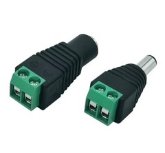 5.5×2.1mm Male / Female DC Power Plug / Jack Connectors for LED CCTV Electronics