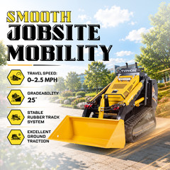 TYPHON STOMP V900 1.4Ton Skid Steer Loader w Kubota 25HP 3-Cylinder D1105 Engine