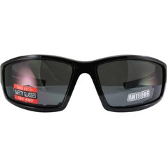 Birdz Eyewear Swoop Anti-Fog Padded Motorcycle Sunglasses Black Frame Smoke Lens