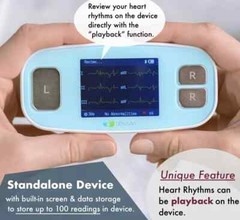 EMAY 6Leads Portable ECG Monitor Record ECG & Heart Rate in 6 Channels /OPEN BOX