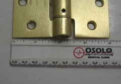 SPRING HINGE with Holes (4″ H x 4″ W) – Satin Brass – 270 Degree – Full Mortise