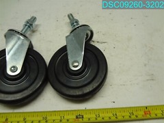 QTY=2: CASTER WHEELS 4-3/4″L X 3-3/4″ D X 1″ W STEM 2-1/4″