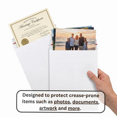 Rigid Photo Document Mailers Shipping Envelopes White 100 Pieces 9.75″ x 12.25″
