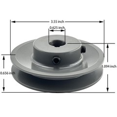 3.55” OD Cast Iron V-Groove Sheave with 5/8” Bore – Engineered for Efficiency