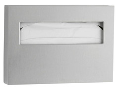 Stainless Steel Waste Receptacle & Toilet Seat Cover Dispenser Bundle