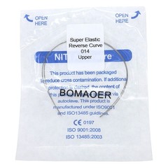 50×Dental Orthodontic Super Niti Elastic Round Arch Wire Reverse Curve 014 Upper