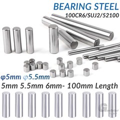 φ5mm 5.5mm Diameter Bearing Steel Pin Cylindrical Solid Dowel Pins 5 mm-100 mm L