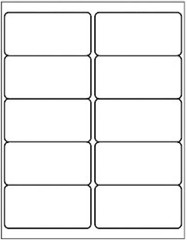 10 Up – 100 Sheets Shipping Address Labels – 2″ x 4″ – Total 1000 Labels – New