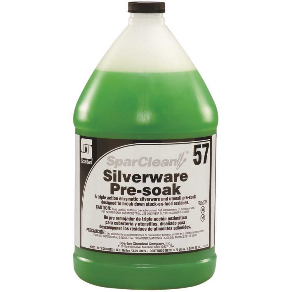 Spartan Chemical Co. 765704 SparClean 1 Gallon Silverware Pre-soak Light Green