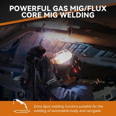 200A MIG Welder 110V/220V Gas/Gasless Flux Core Stick Lift Tig Welding Machine