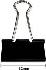 40Pcs Medium Binder Clips 1.25 Inch Black Paper Clamps Office School Supplies