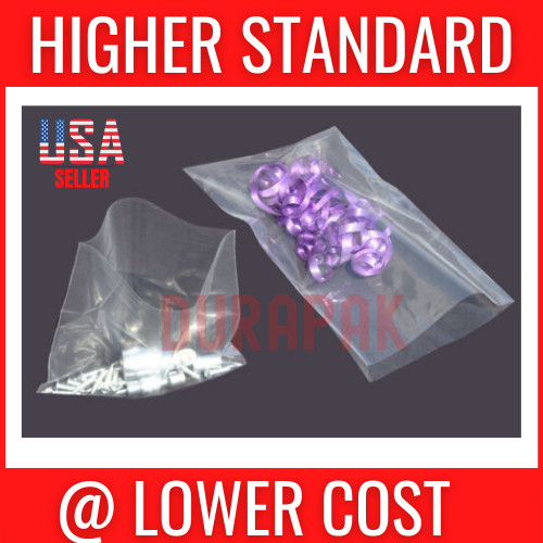 1000-25000~ Clear Flat Open Top Poly Bag 1.5 Mil LDPE Food Safe Various Sizes