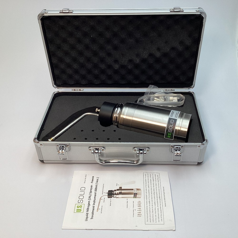 U.S. SOLID USS-LNS00001 Liquid Nitrogen (LN2) Sprayer 500ml 16oz w/ 9 Heads, New
