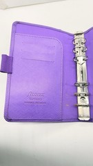 Filofax saffiano Purple Personal Size Organizer Six-Ring Binder Planner