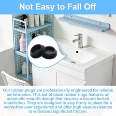 125-Piece Black Rubber Plug Set for Round Holes in Automotive and Furniture