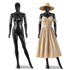 70″ Black Female Mannequin Full Body Maniquine Model Stand Adjustable Metal Base