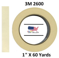 3M #2600 Masking Tape – 1″ x 6 Yards -1 Roll – Painting Tape 1 Inch New Scotch