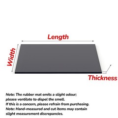 Solid Black Rubber Gasket Sheet – Various Sizes & thicknesses 1mm – 30mm