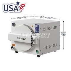 18L Class N Dental Autoclave Steam Sterilizer High Temperature Sterilization US