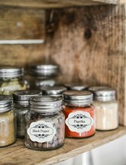 Self Adhesive Labels for Spice Jars and Bottles Permanent Spice printed Stickers