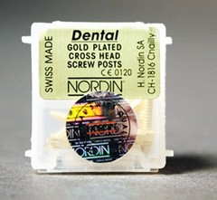 NORDIN Dental Gold Plated Screw Post ORIGINAL All Sizes Refill of 24 posts