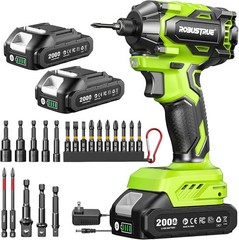 21V Brushless Impact Drill Set 230N.m Torque 2×2.0Ah + 20 Bits