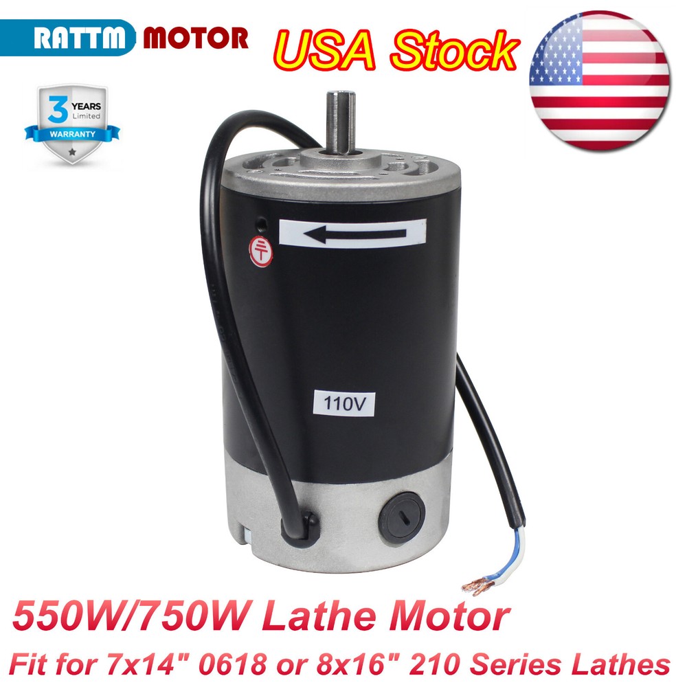 【USA】550W 750W Brushed Lathe Motor 6000rpm 110V For Lathe 210 8″x16″ 7″x14″ 0618