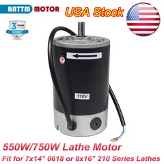 【USA】550W 750W Brushed Lathe Motor 6000rpm 110V For Lathe 210 8″x16″ 7″x14″ 0618