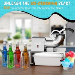 Professional 500 LB/H Commercial Ice Crusher Shaved Ice Machine for Home Party