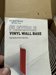 Vinyl Wall Base Baseboard Molding Trim 4″x 20FT Flexible Self Adhesive White
