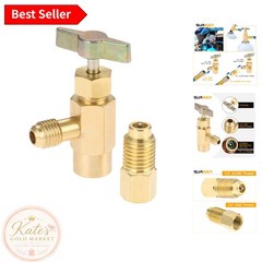 1 Pc R1234YF Self-Sealing Can Tap with R134A Brass Adapter for Easy Installation