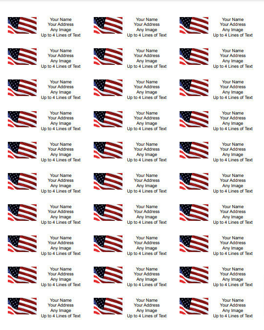 60 Personalized Return Address Labels Custom Adhesive Mailing Labels 1″ x 2.625