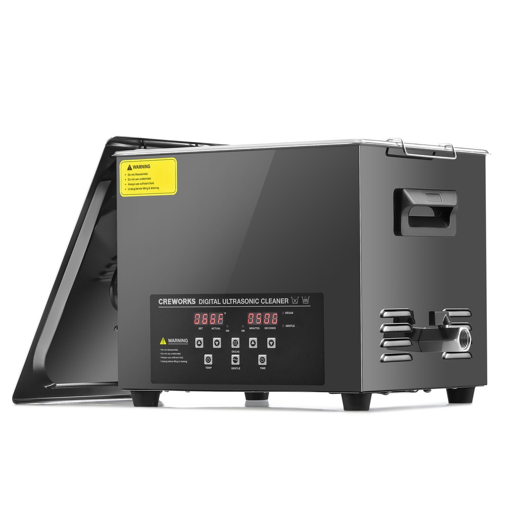CREWORKS Titanium Steel Ultrasonic Cleaner 10L Timed Digital Cleaning Equipment