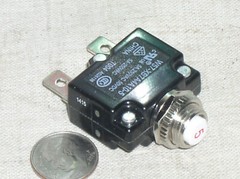 NEW TE POTTER BRUMFIELD W57-XB7A4A10-5 ROUND 5A 5 AMP AC DC CIRCUIT BREAKER USA